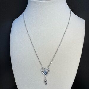 Elegant Silver Heart Pendant Necklace